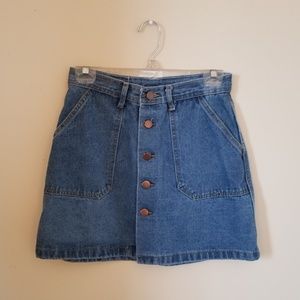 Denim Button Up Skirt